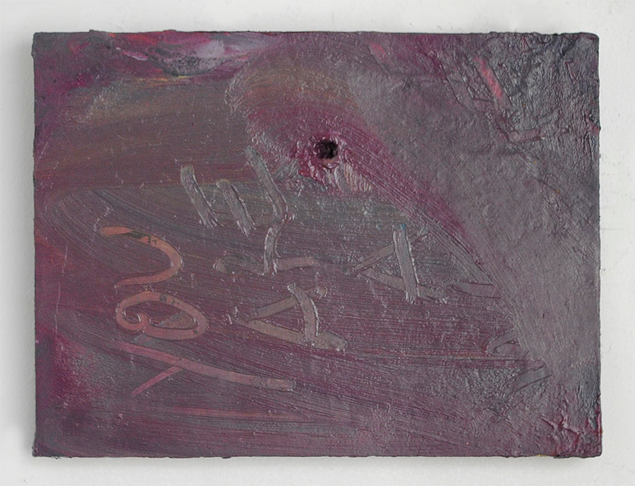 Jane Fox Hipple, Self-talk, 2014, Oil on paper and wood, 7.5 x 10 inches Jane Fox Hipple, Self-talk, 2014, Oil on paper and wood, 7.5 x 10 inches