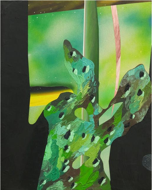 Lauren Silva, Splitter, 2014, acrylic and oil on canvas, 30 x 24 inches Lauren Silva, Splitter, 2014, acrylic and oil on canvas, 30 x 24 inches